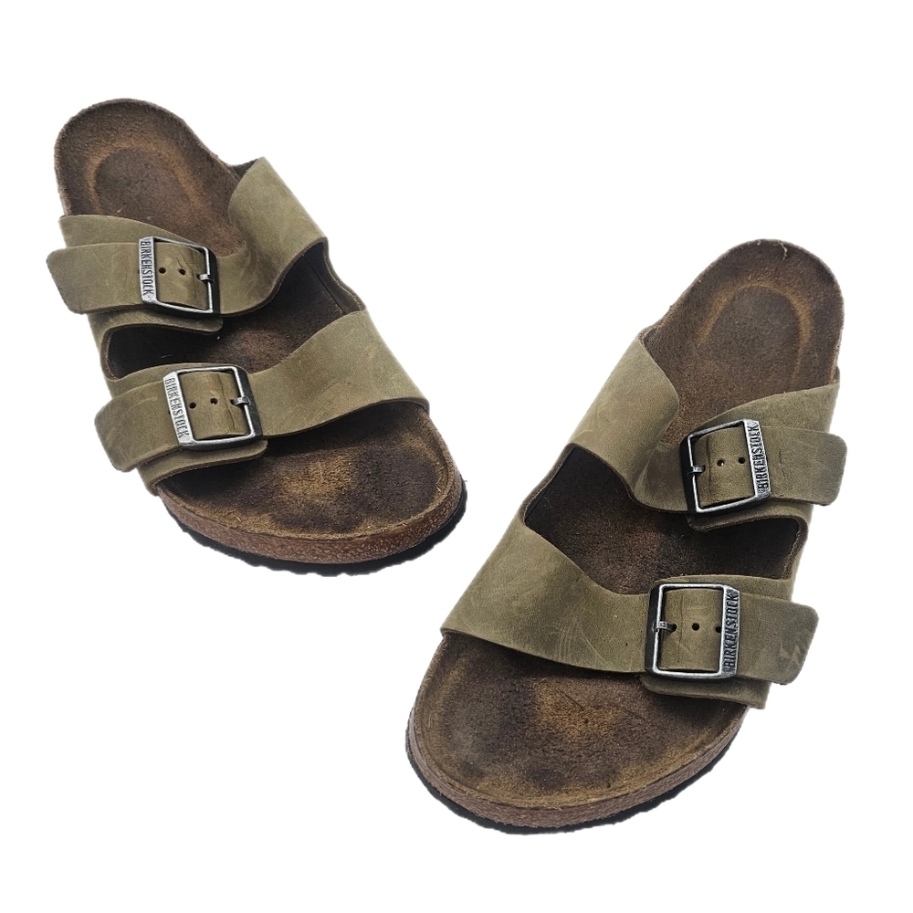 Birkenstock Arizona Two-Strap Sandals – Olive Green – Size Approx. US 10